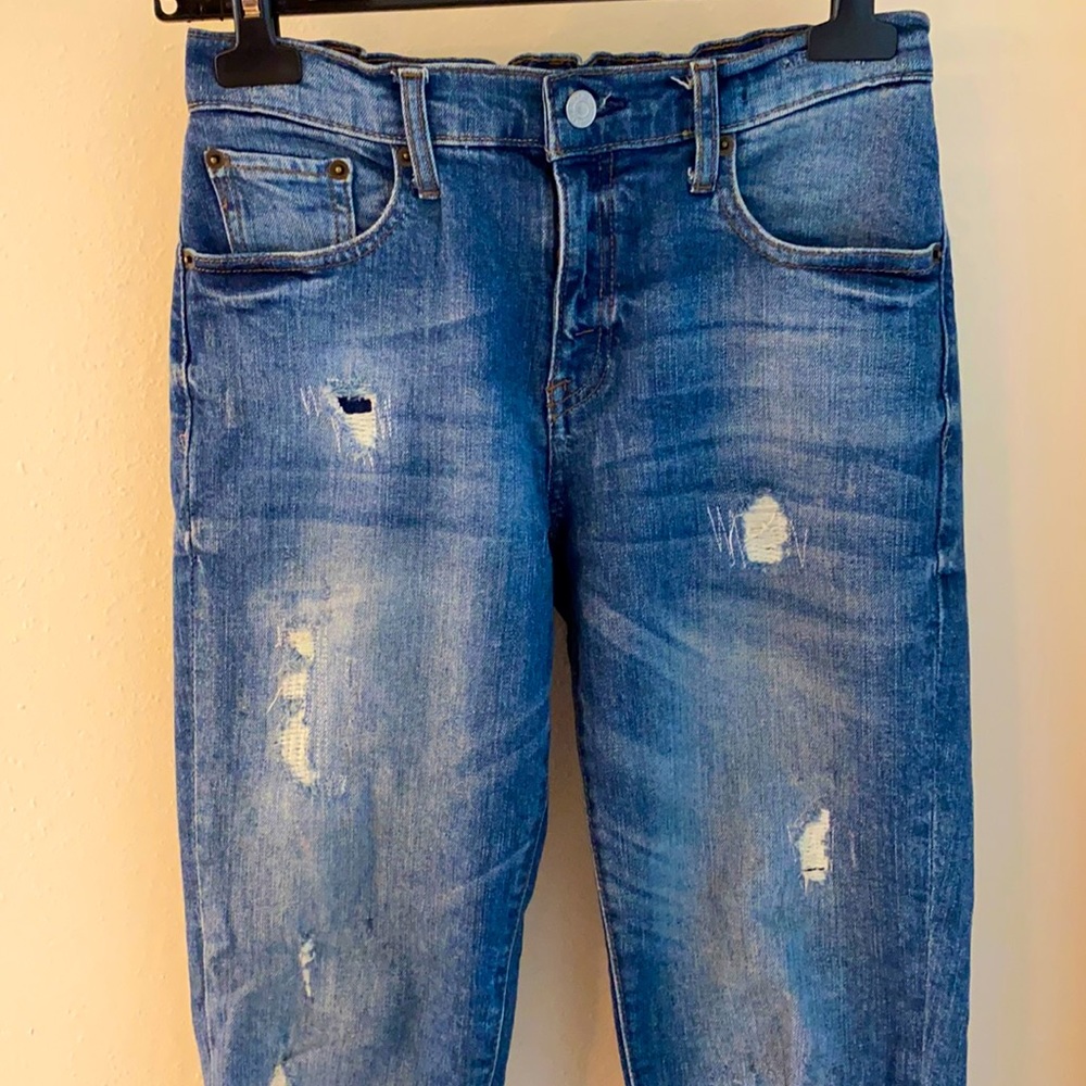 Distressed jeans